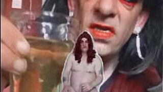 bisexual sissy male naked and exposed while taking a pee then swallowing it part 1 porn video